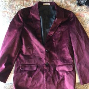 Burgundy velvet jacket